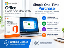 Load image into Gallery viewer, Microsoft Office Home & Student 2016 | 1 PC Lifetime License | Email Delivery