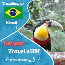 Load image into Gallery viewer, Brazil eSIM Travel Data Roaming Internet Data eSIM Connection 4G/5G