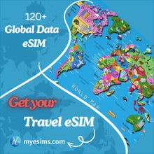 Load image into Gallery viewer, Global eSIM across 120+ destinations Travel Data Roaming eSIM