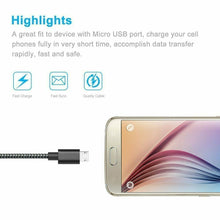 Load image into Gallery viewer, 1M 2M 3M Long Micro USB Data Sync Charger Cable Lead For Samsung Android Phones