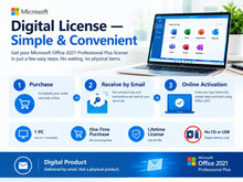 Load image into Gallery viewer, Microsoft Office 2021 Professional Plus | 1 PC Lifetime License | Windows | Digital Delivery
