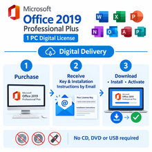 Load image into Gallery viewer, Microsoft Office 2019 Professional Plus – 1 PC Digital License
