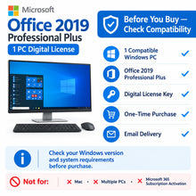Load image into Gallery viewer, Microsoft Office 2019 Professional Plus – 1 PC Digital License
