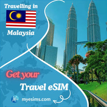 Load image into Gallery viewer, Malaysia Travel Data Roaming eSIM for Seamless Travel Connectivity 4G/5G
