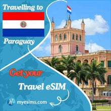 Load image into Gallery viewer, Paraguay eSIM Travel Data Roaming eSIM Connectivity 4G
