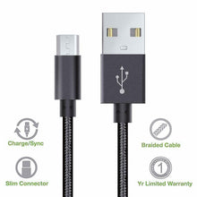 Load image into Gallery viewer, 1M 2M 3M Long Micro USB Data Sync Charger Cable Lead For Samsung Android Phones
