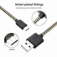 Load image into Gallery viewer, 1M 2M 3M Long Micro USB Data Sync Charger Cable Lead For Samsung Android Phones
