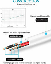 Load image into Gallery viewer, 1M 2M 3M Long Micro USB Data Sync Charger Cable Lead For Samsung Android Phones
