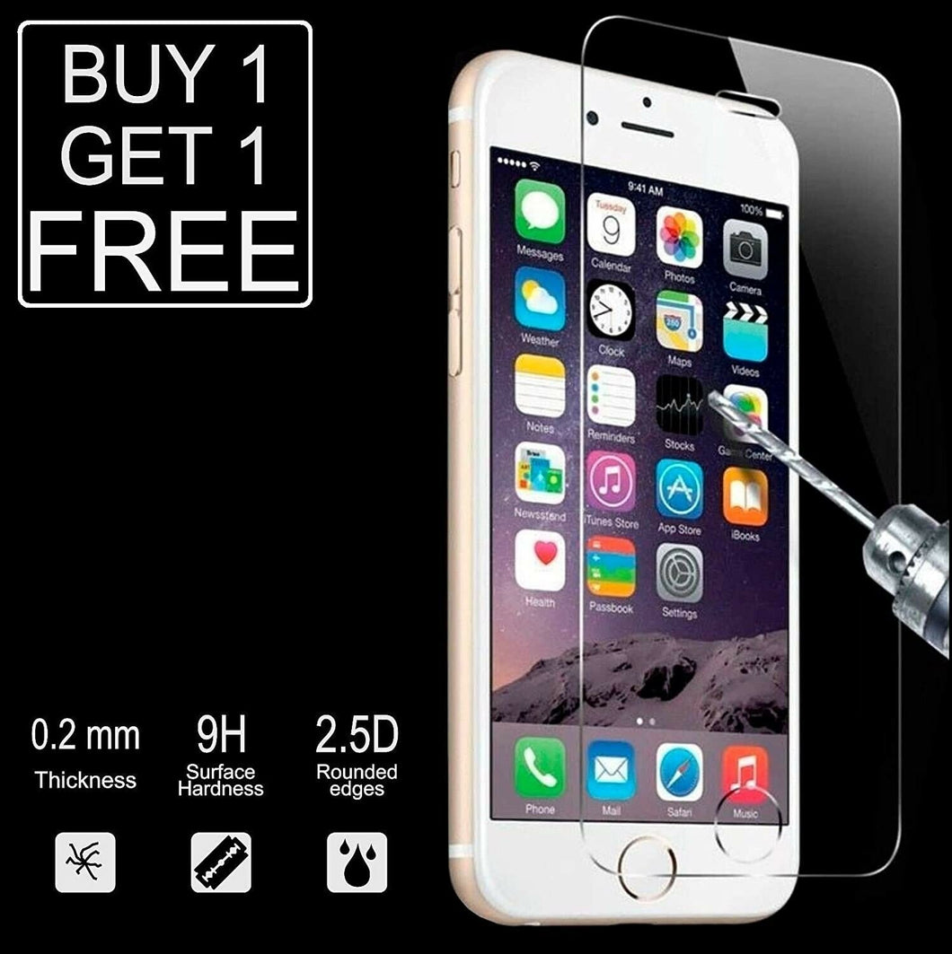 Screen Protector For Apple iPhone 6S and 6 - 100% Genuine Tempered Glass